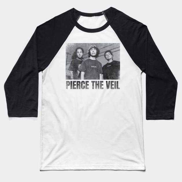 pierce the veil simple urban black n white Baseball T-Shirt by sagitaerniart